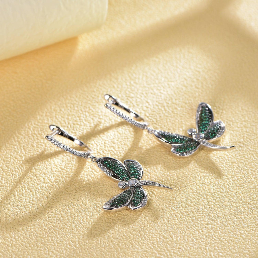 Trendolla Dragonfly Sterling Silver Earrings - Trendolla Jewelry