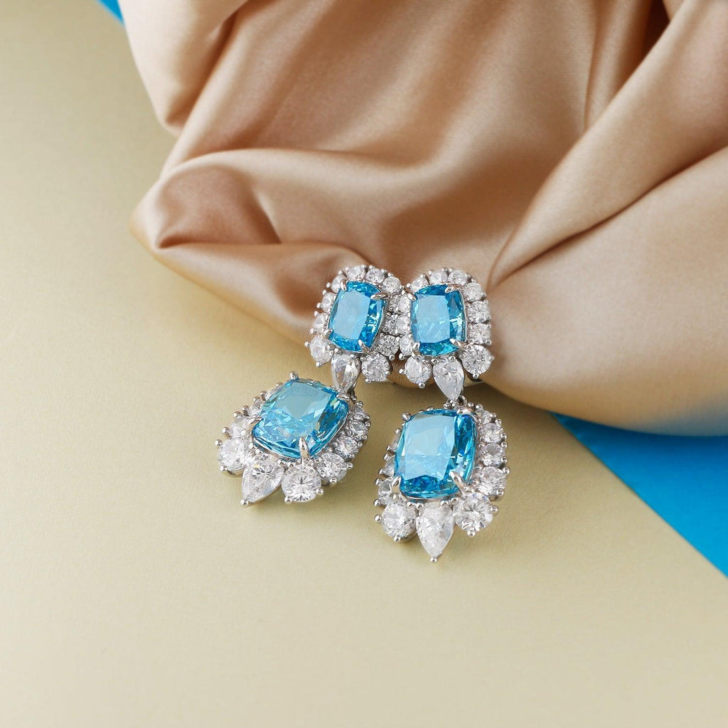 Trendolla Dreamlike Blue Yellow Opal Earrings - Trendolla Jewelry
