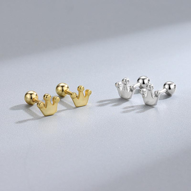 Trendolla King Crown Earrings Ball Back Earrings Nap Earrings - Trendolla Jewelry