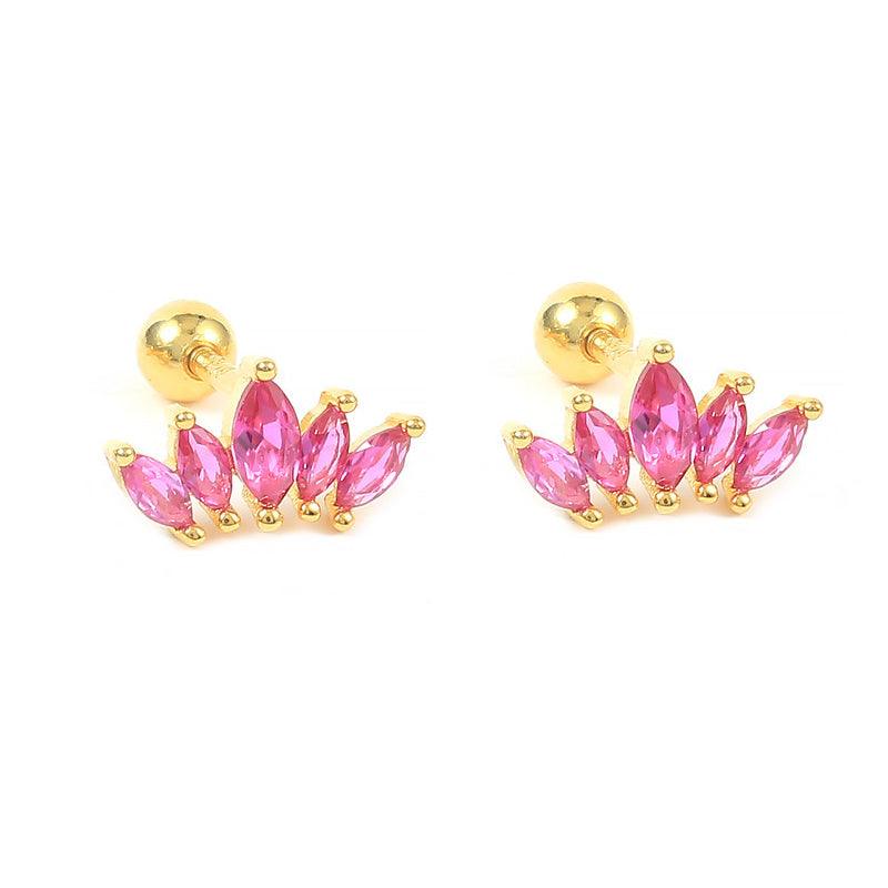 Trendolla Multicolor Marquise Crown Earrings Ball Back Earrings Nap Earrings - Trendolla Jewelry