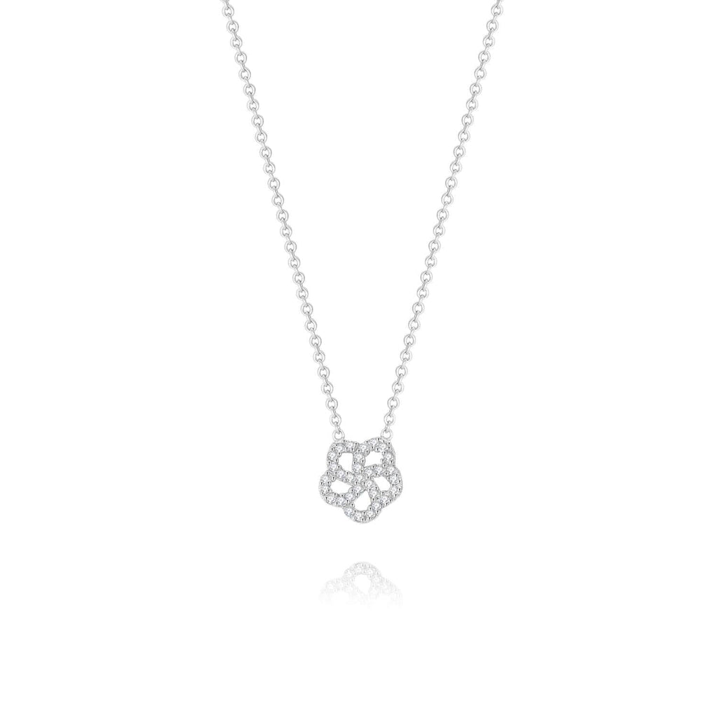 Trendolla Diamond Plum Blossom Flower Necklace - Trendolla Jewelry