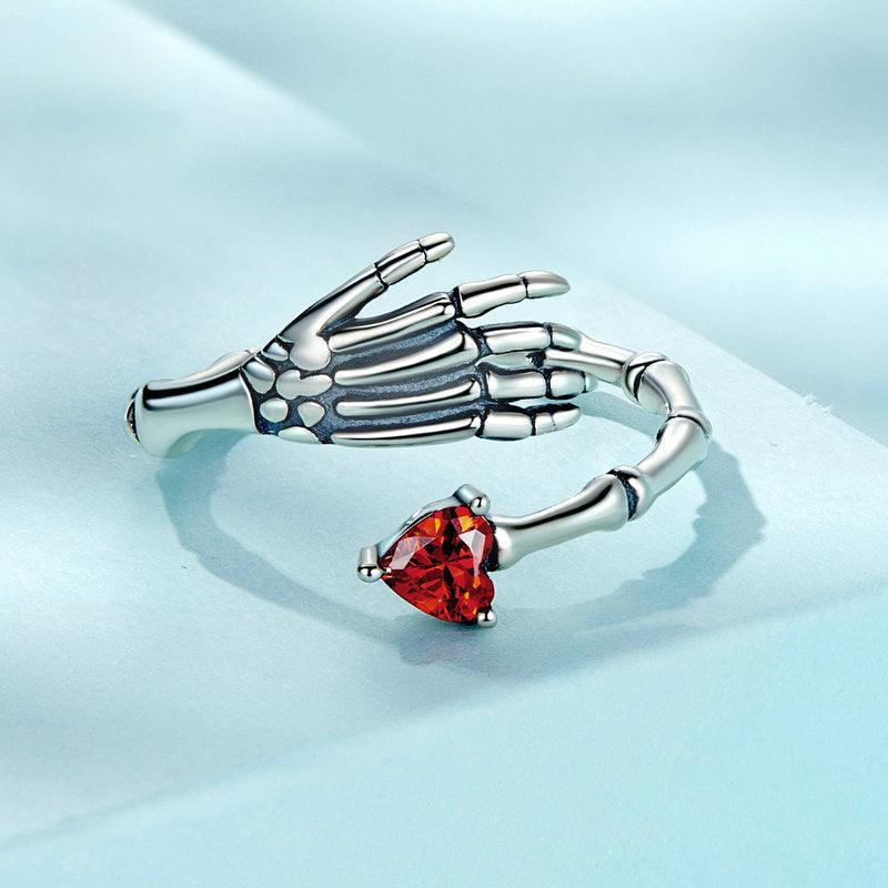 Trendolla Skeletal Hand Love Ring - Trendolla Jewelry