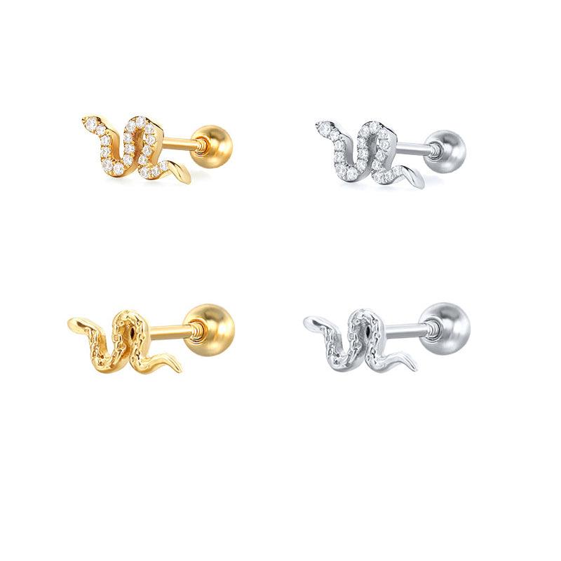 Trendolla Snake Earrings Ball Back Earrings Nap Earrings - Trendolla Jewelry