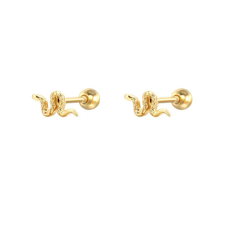 Trendolla Snake Earrings Ball Back Earrings Nap Earrings - Trendolla Jewelry