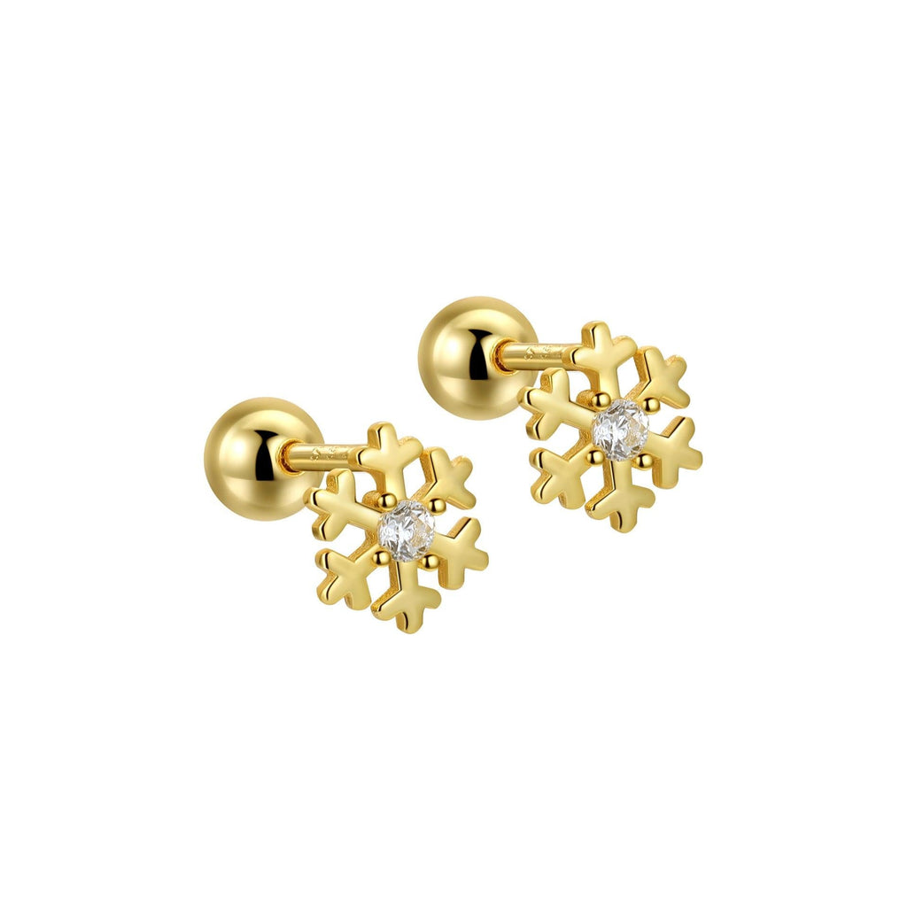 Trendolla Snowflake Earrings Ball Back Earrings Nap Earrings - Trendolla Jewelry