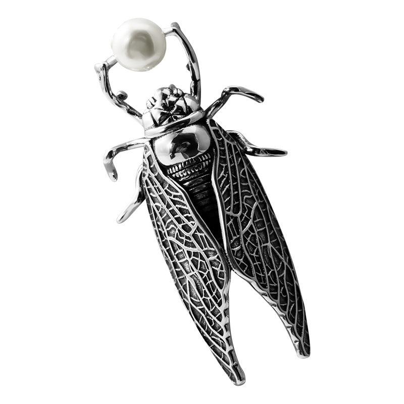 Trendolla Sterling Silver Cicada Pin Brooch - Trendolla Jewelry
