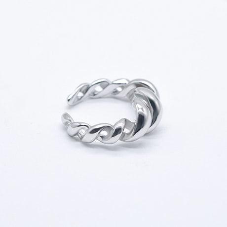 Trendolla Sterling Silver Croissant Ring Adjustable Open Ring - Trendolla Jewelry