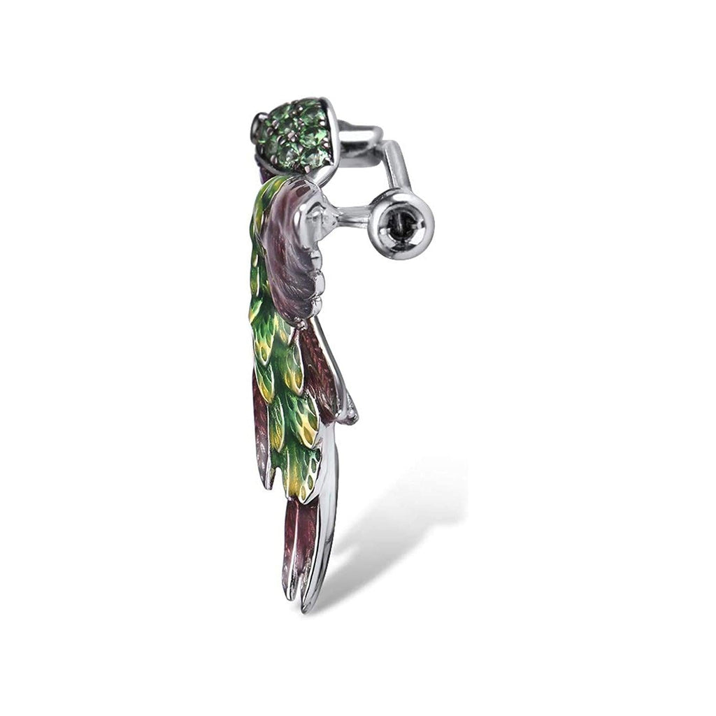 Trendolla Sterling Silver Hummingbird Enamel Pin Brooch - Trendolla Jewelry