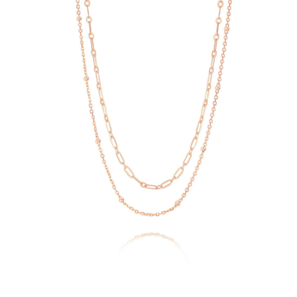 Trendolla Sterling Silver Gold Layered Necklace