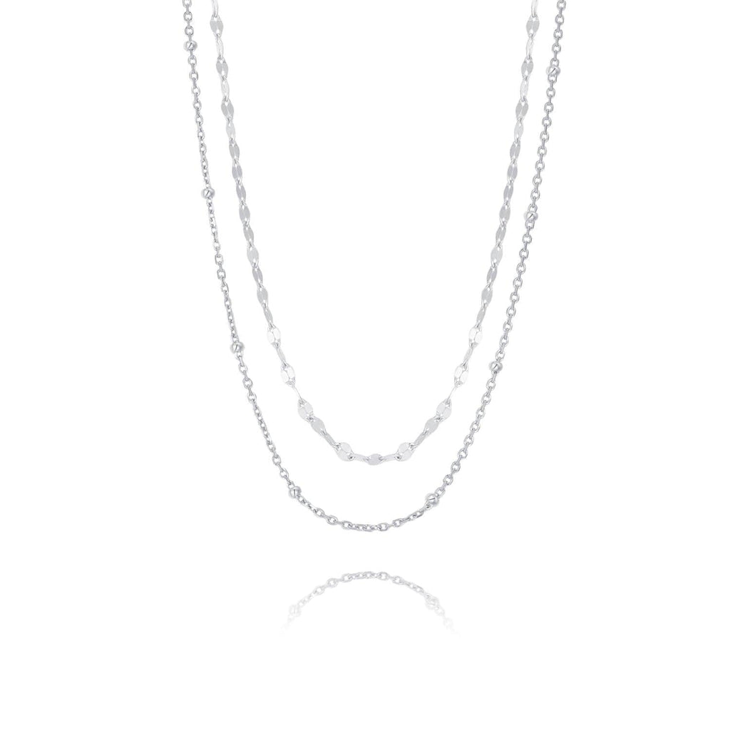 Trendolla Sterling Silver Gold Layered Necklace for Women - Trendolla Jewelry