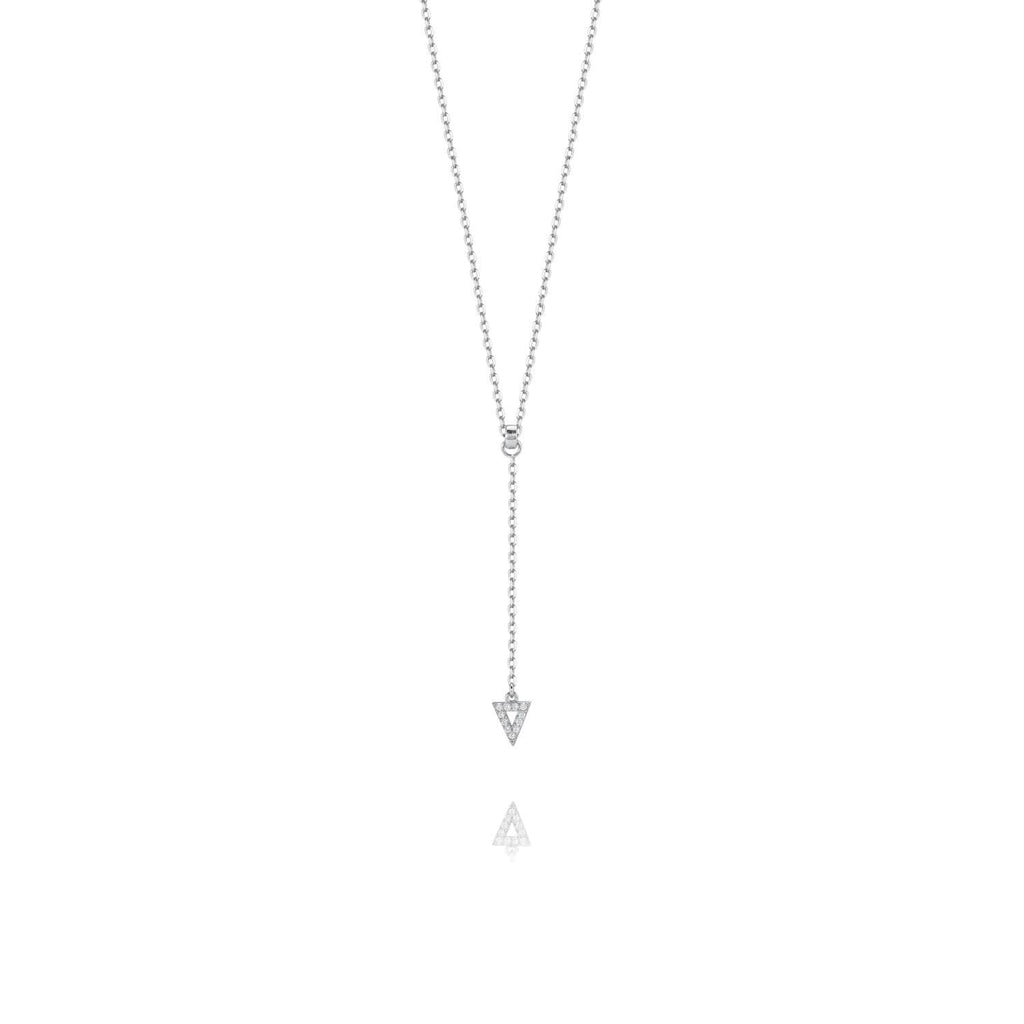 Diamond Triangle Pendant Minimalist Necklace