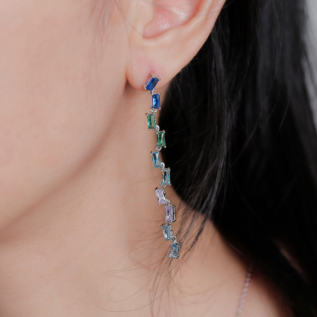 Turquoise Stlye Earrings Cascade Collection by Vicky Kim - Trendolla Jewelry