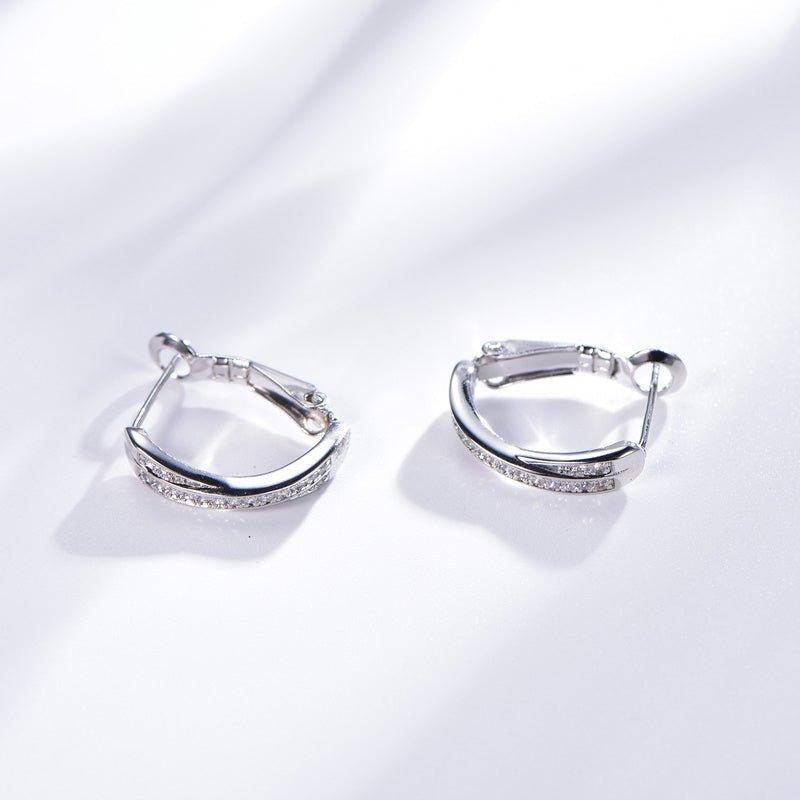 Twisted Hoop Earrings In Sterling Silver - Trendolla Jewelry