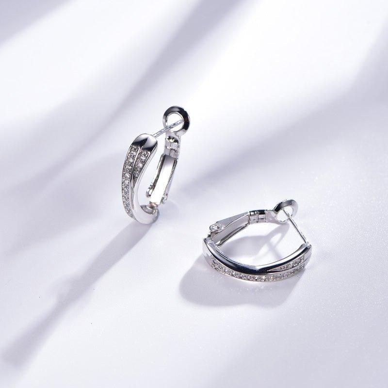 Twisted Hoop Earrings In Sterling Silver - Trendolla Jewelry
