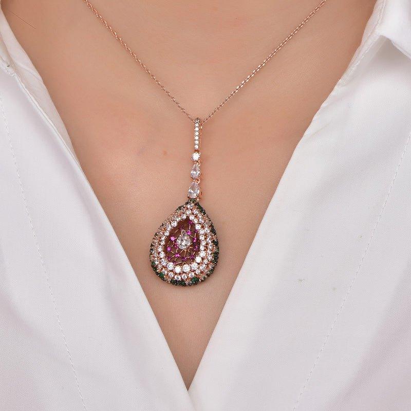 Vintage Heart Drop Necklace - Trendolla Jewelry