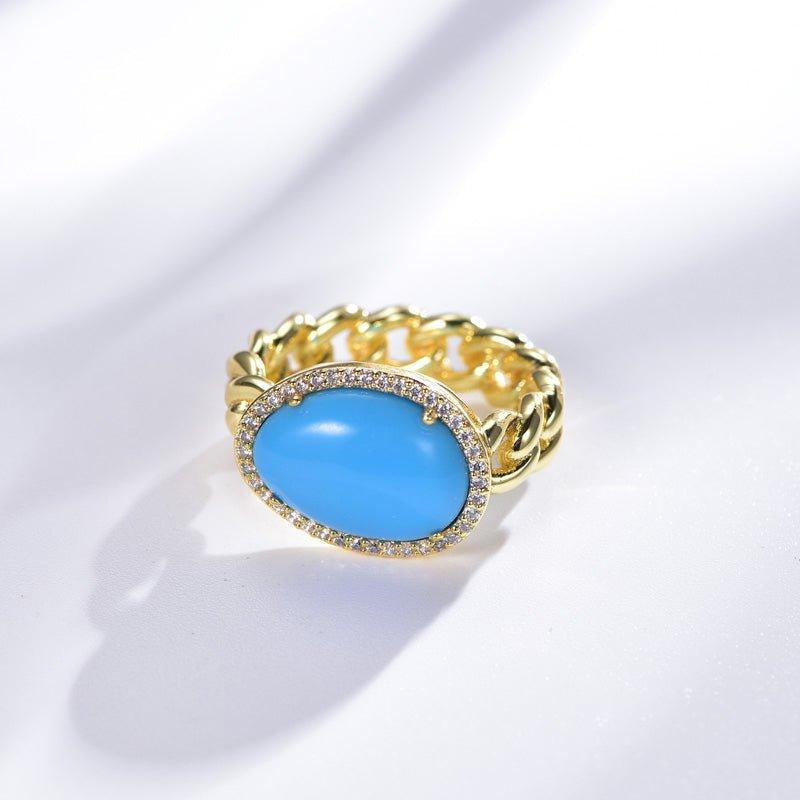 Vintage Turquoise Ring - Trendolla Jewelry