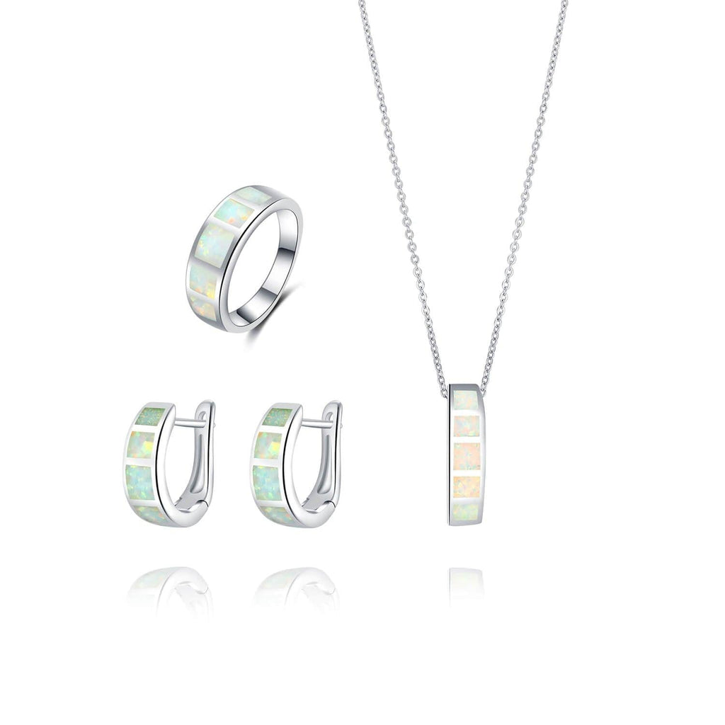 White Opal Set - Trendolla Jewelry