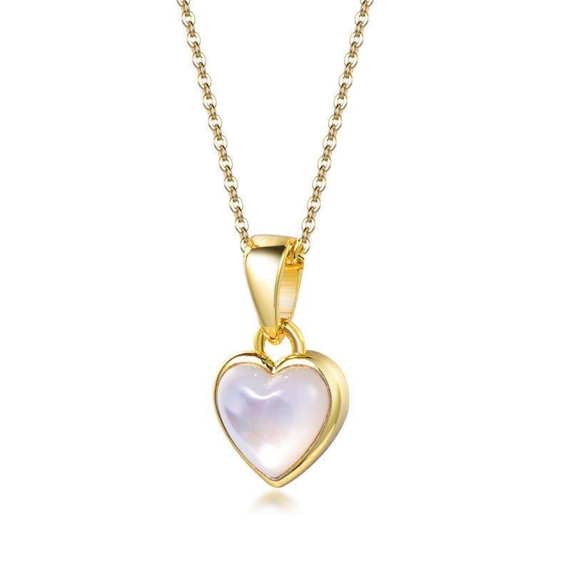 White Shell Heart Necklace