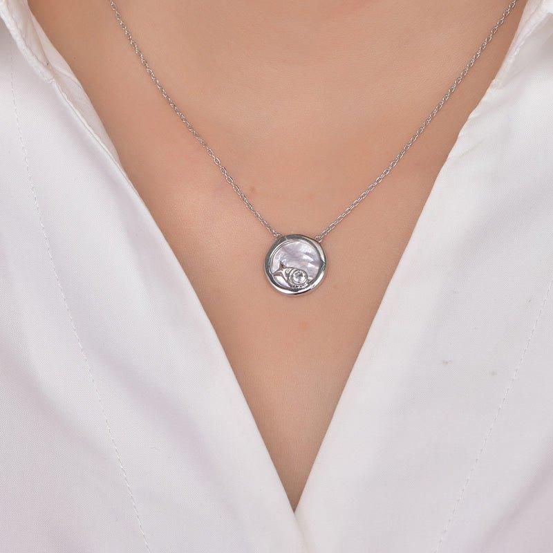 White Shell Pendant Necklace - Trendolla Jewelry