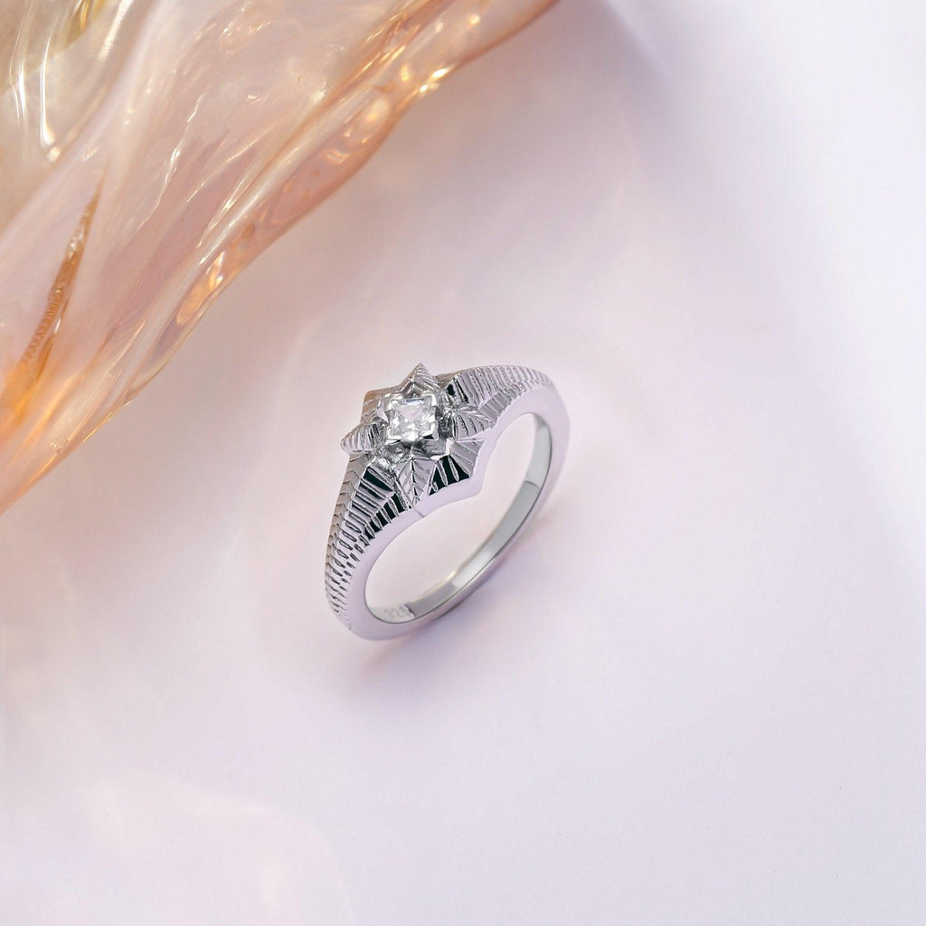 Women Engagement Ring Falling star Collection Designed by Ida Eckhel - Trendolla Jewelry