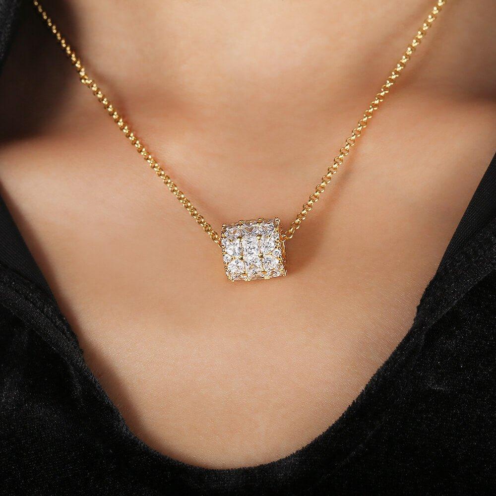 Women Diamond Imperial Crown Necklace