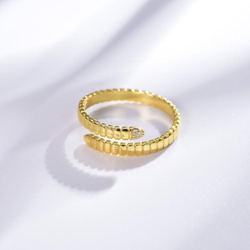 Wrap Coil Gold Plated Women Ring - Trendolla Jewelry