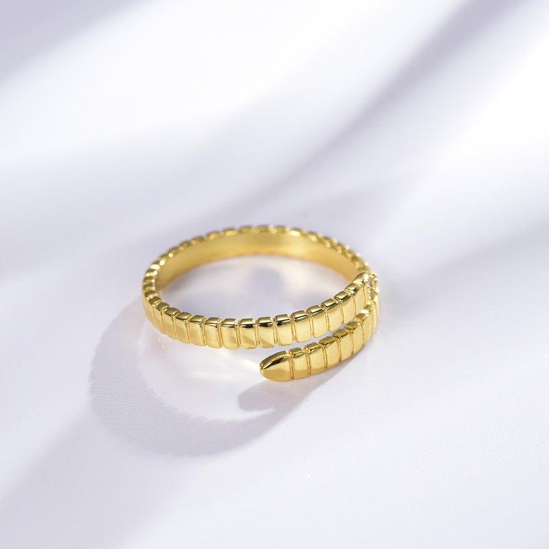 Wrap Coil Gold Plated Women Ring - Trendolla Jewelry