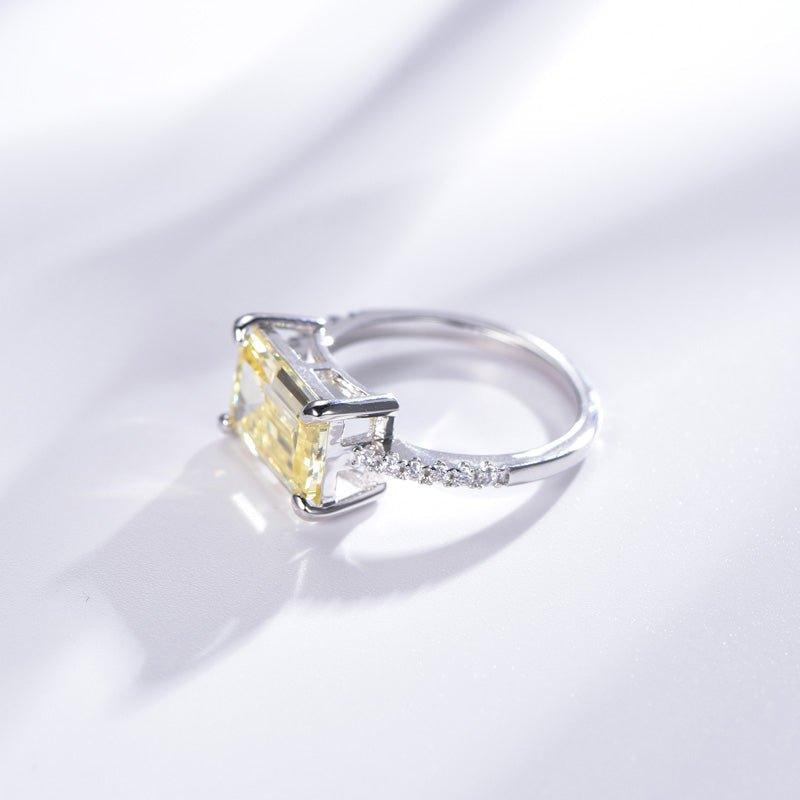 Yellow Emerald Cut Engagement Ring - Trendolla Jewelry
